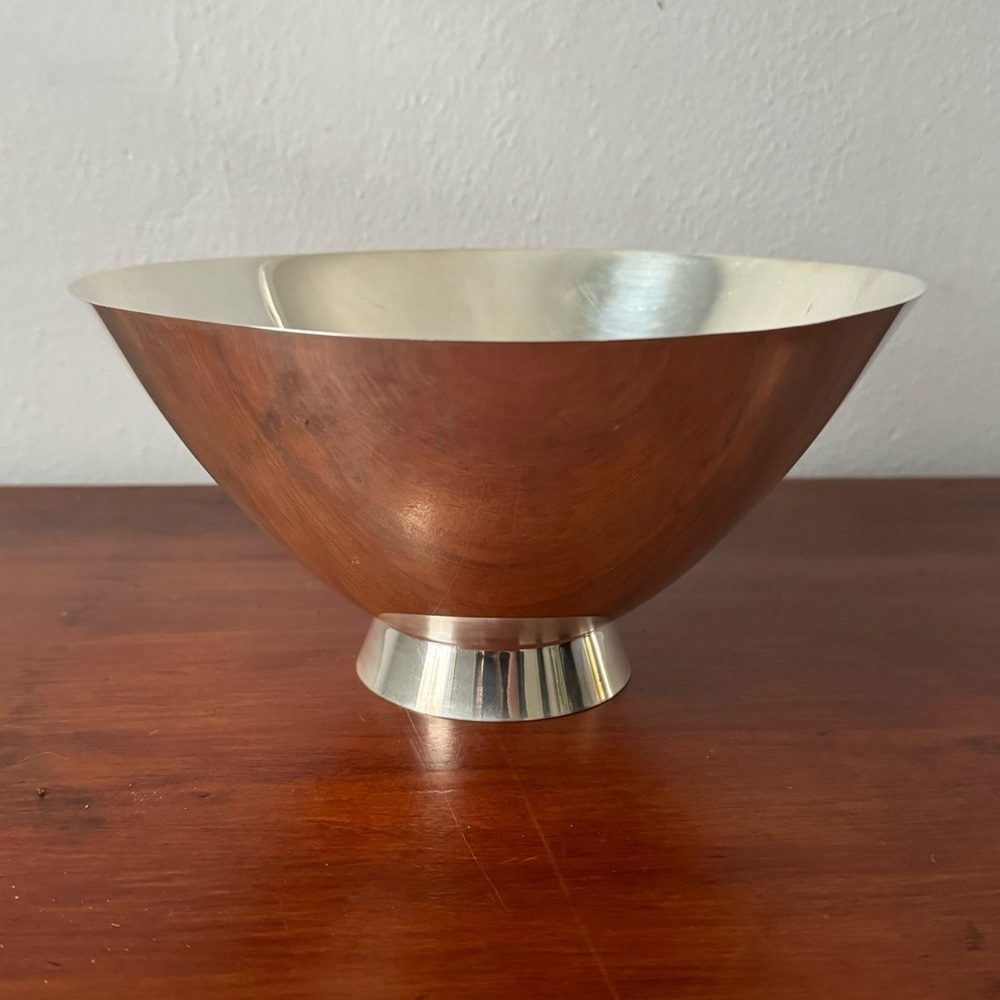 Mid Century Atomic Vintage Gorham Silver Plate Salad Bowl